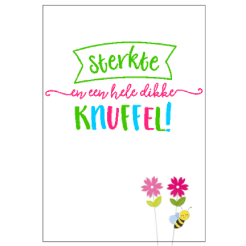 Sterkte knuffel - kaart